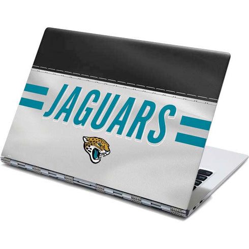 NFL Jacksonville Jaguars White Striped Yoga 910 2-in-1 14in Touch-Screen Skin